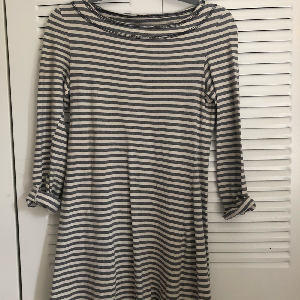 Raw Earth Wild Sky Grey & White Striped Tunic